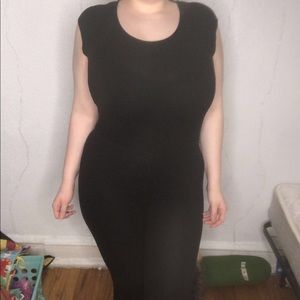 Short sleeve black jumpsuit